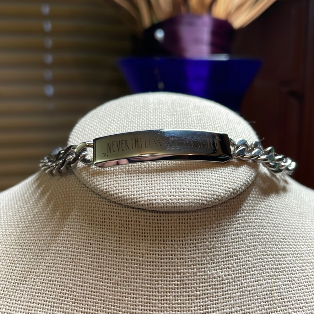 Origami Owl “Never the less She Persisted” bar bracelet